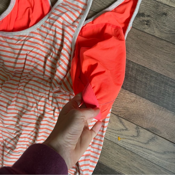 🎉🛍️ MOVING SALE • Athleta Ember Racerback orange stripe Dress XL - Picture 4 of 5